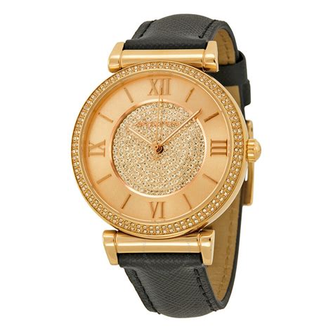 brunette wearing michael kors watch|michael kors leather watch.